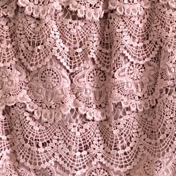 Staring At Stars Tiered Crochet Mini Skirt - Picture 7 of 8